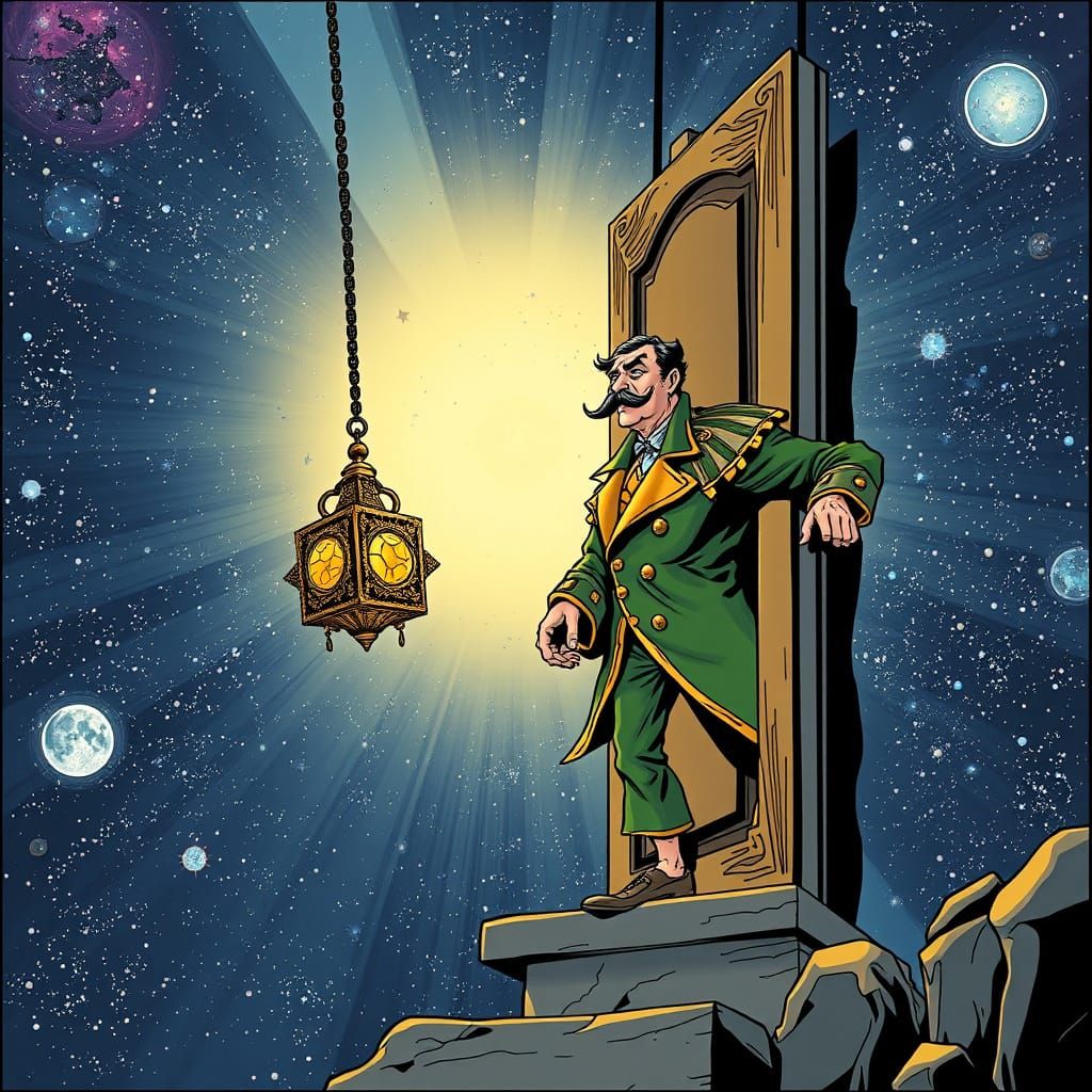 Fantasy Comic: Gentleman Discovering a New World