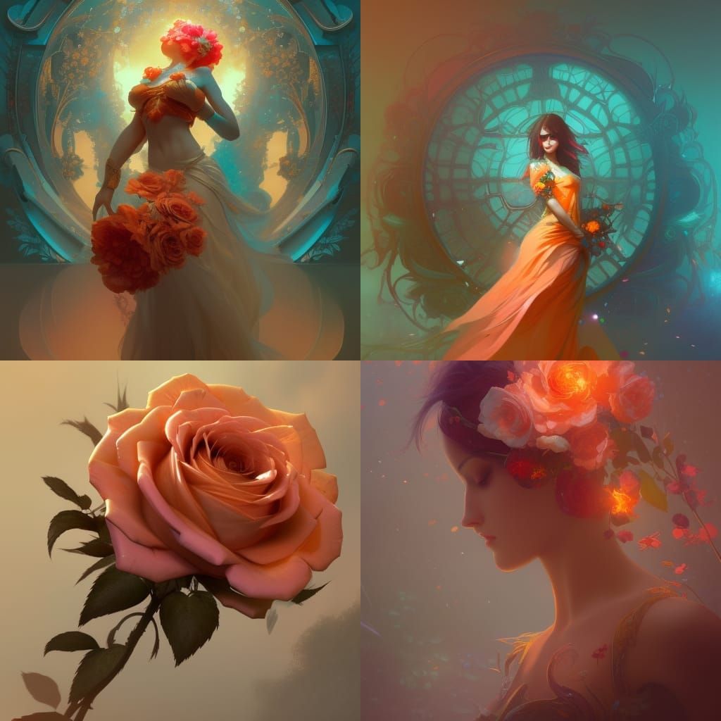 Romantic Rose Concept Art in 8K Resolution