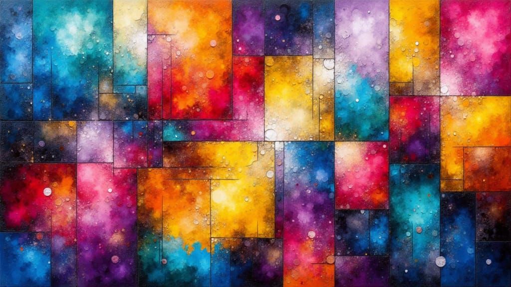 Geometric Abstract Patterns in Expressionist Style