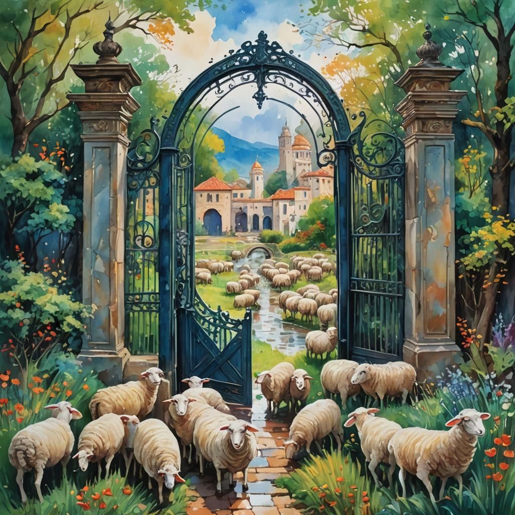 Dreamscape in Gouache: An Impressionist Masterpiece