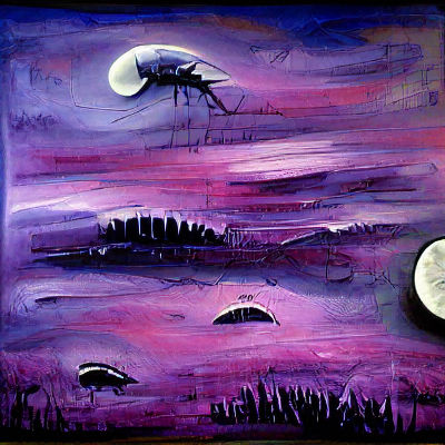 Menacing Extraterrestrial Being with Dark Eyes