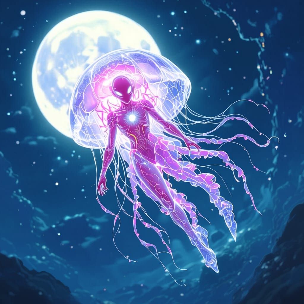 Jellyfish Superhero Person