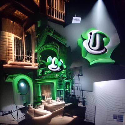 Stylized Haunted Mansion in Video Game Style