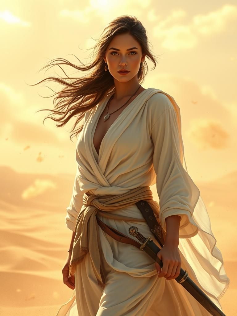 Arabian Scout in Desert Storm: Digital Painting