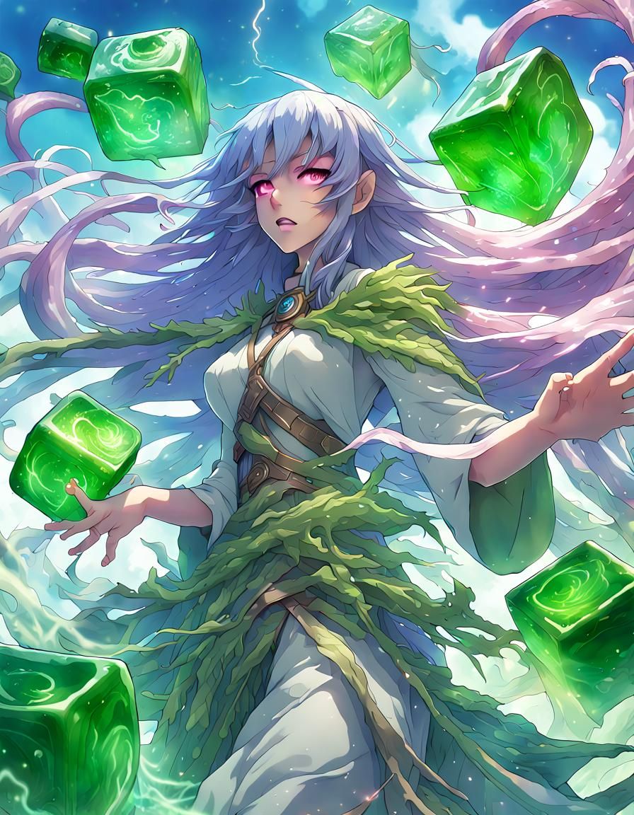 Cubic Slime Sorcerer Charging into Battle