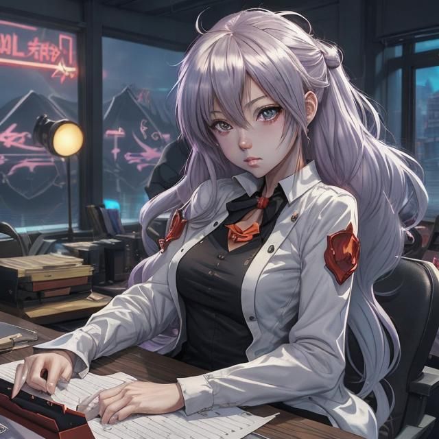 Bronya from Honkai Star Rail in Anime Style