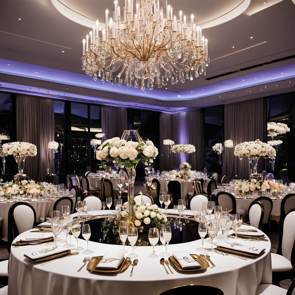 Glamorous Corporate Gala with Opulent Accents and Fine Dinin...