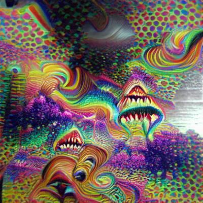 Psychedelic Abstract Pattern in Vivid Colors