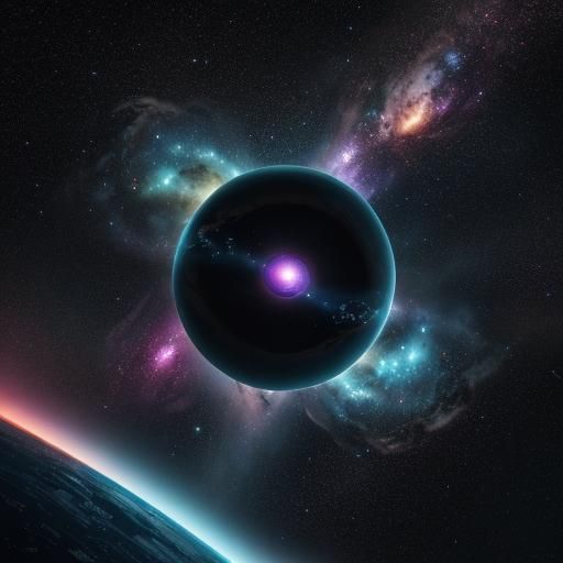 Galactic Starship Emerges from Nebula in Vibrant Digital Art