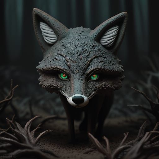 Clay Fox in Dark Forest: Stop-Motion Claymation