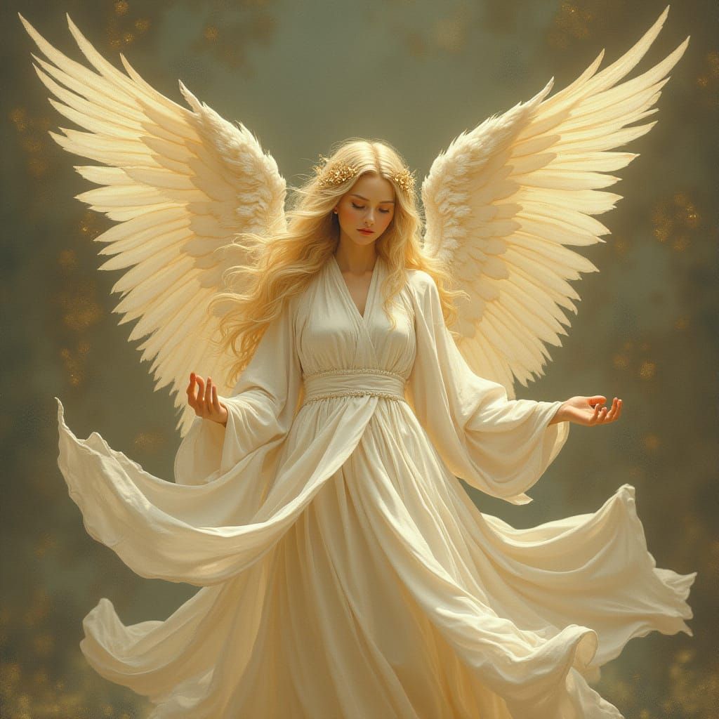 Majestic Angels in Golden Light
