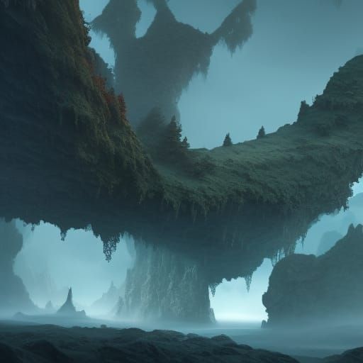 Hyperdetailed Sky Monsters in Floating Tundra