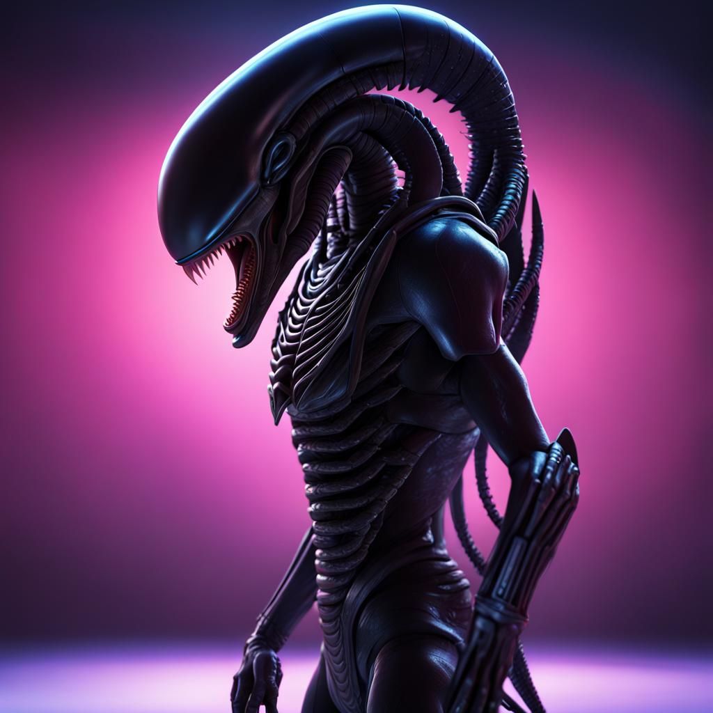 Pixar Style Xenomorph 3D Digital Art