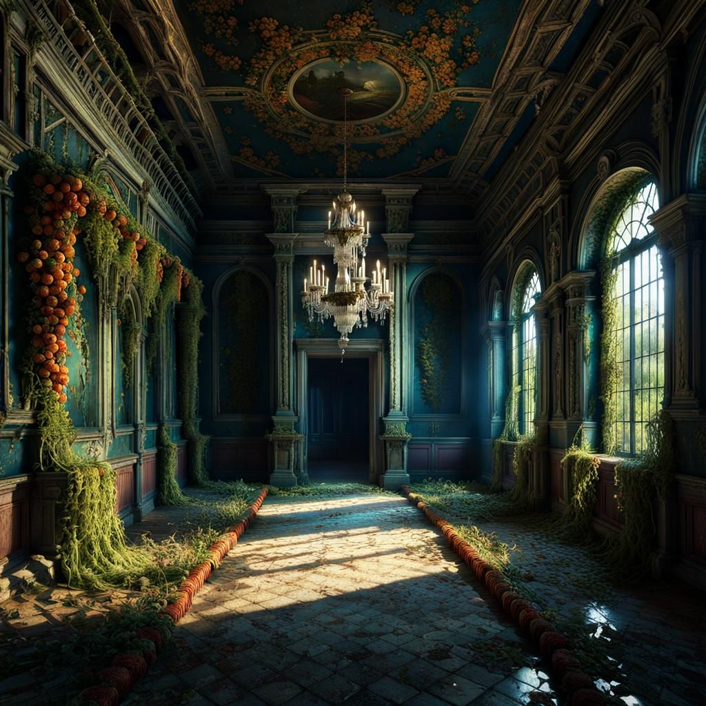 From Busy to Abandoned,Ballroom of an abandoned castle
