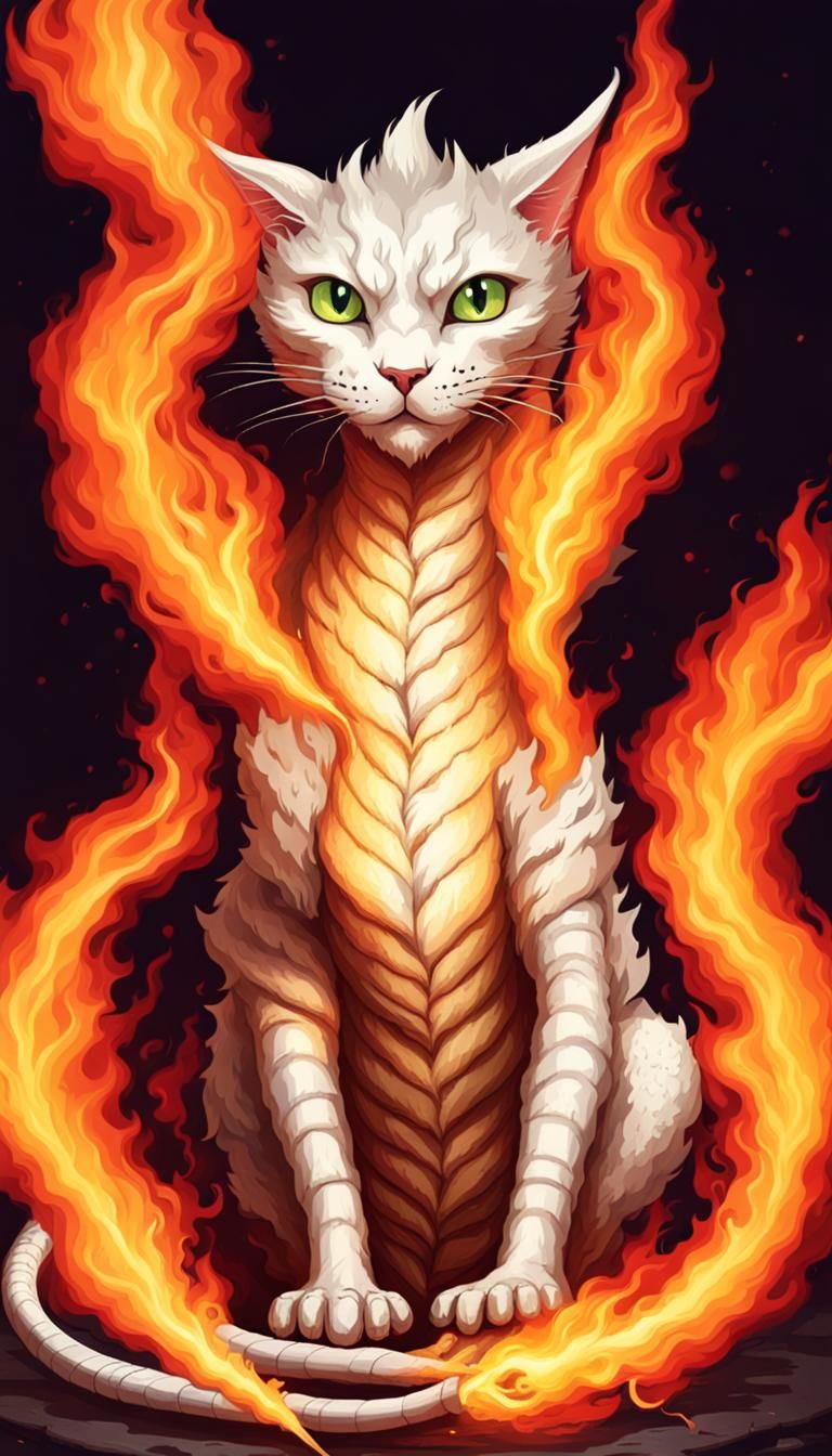 Fiery Dragon Cat Unleashes Breath of Fire