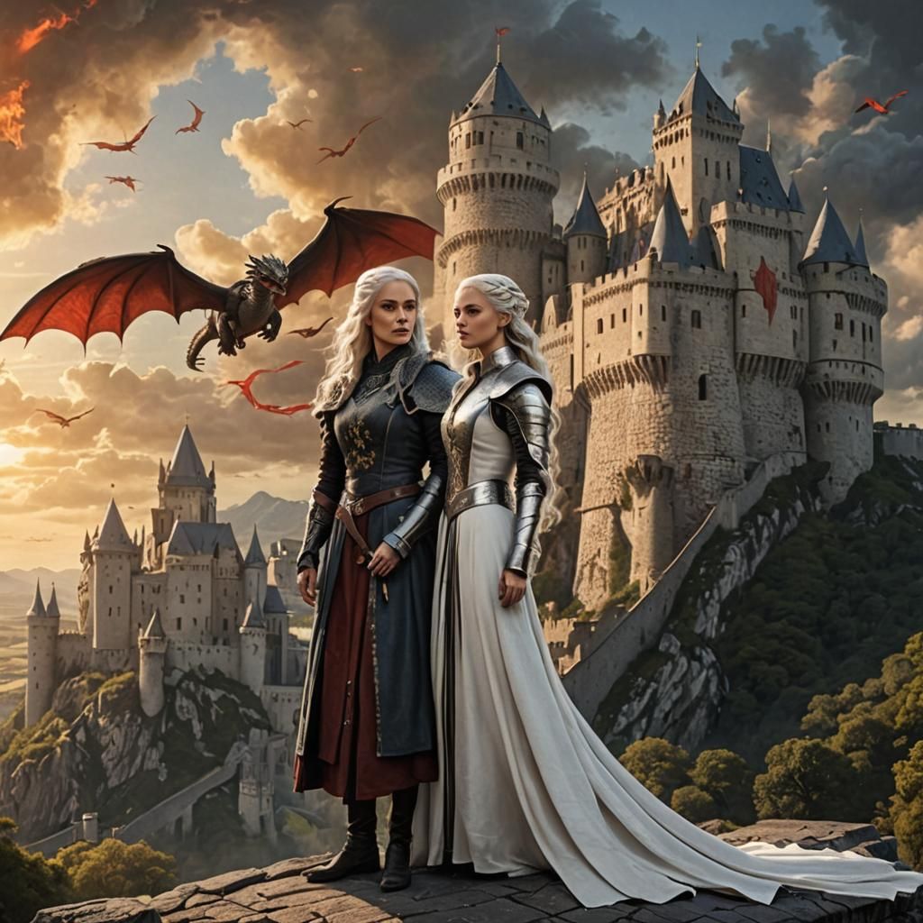 Rhaenyra and Alicent: Dragons Over the Castle
