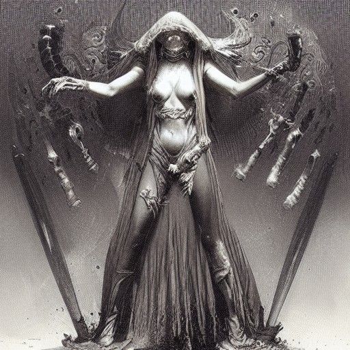 Horror Killer Queen in Doré Style