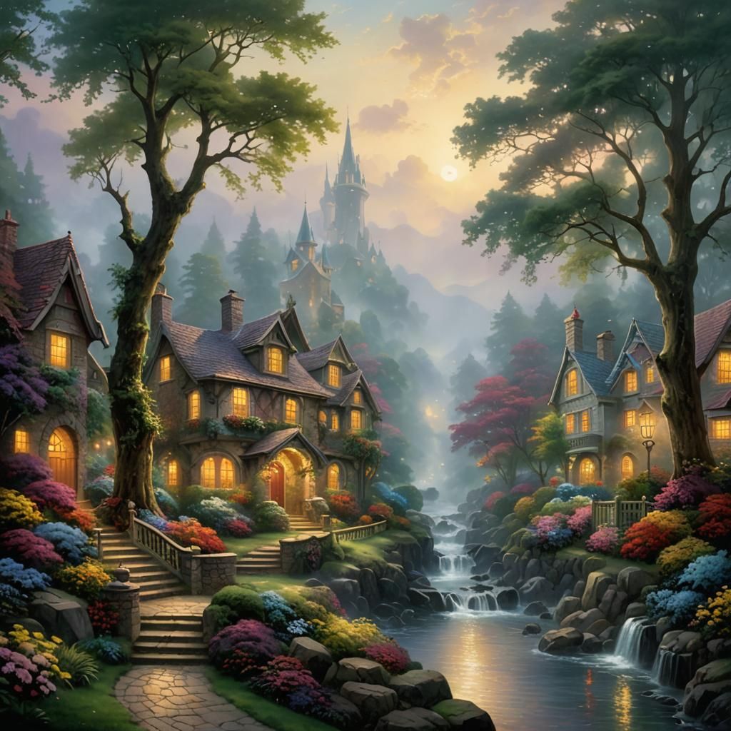 Ethereal Fantasy Landscape in Hyperdetailed Style