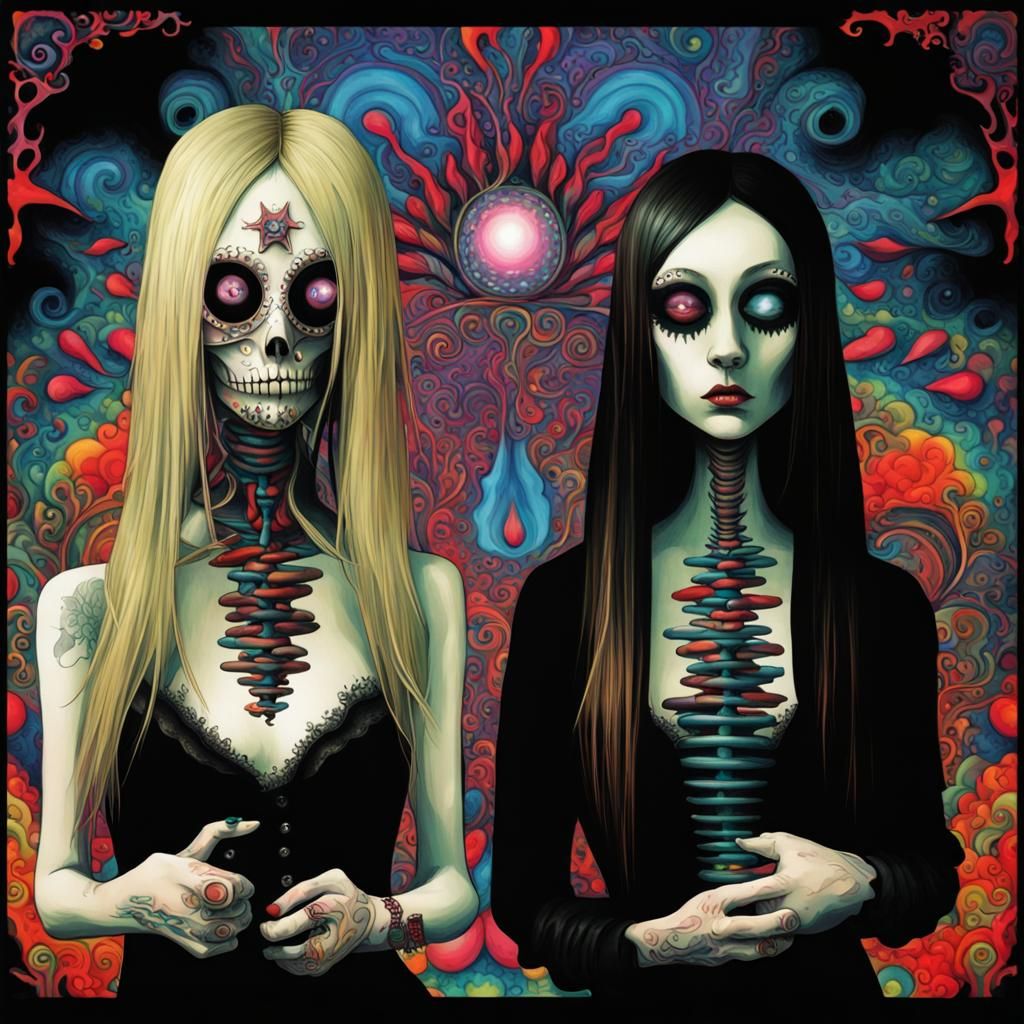 Psychedelic Gothic Art: Mysterious Visions