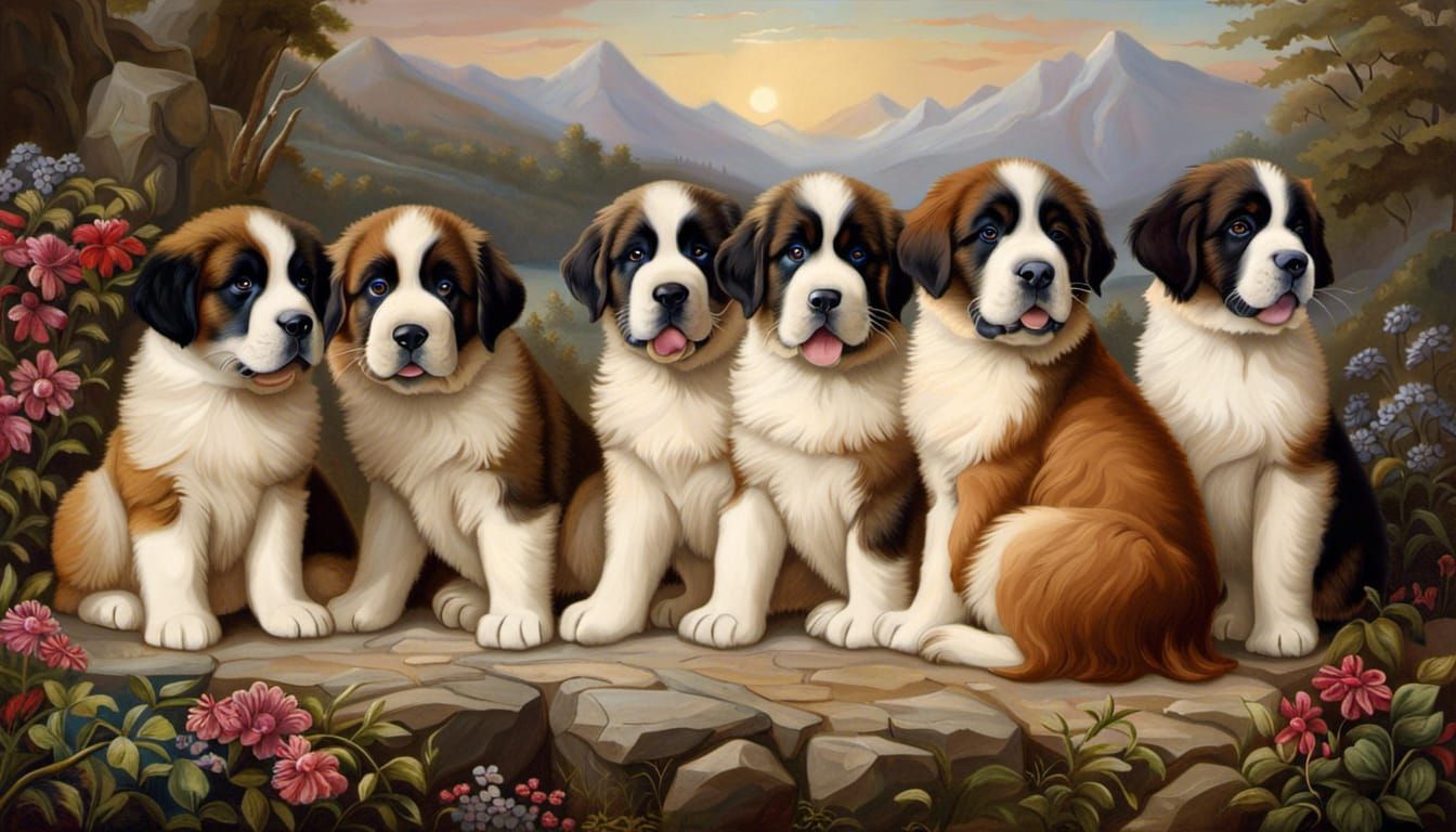 Cutest St. Bernard Puppies