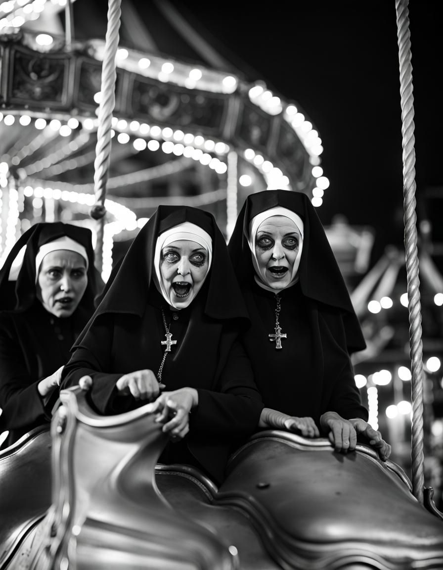 Scary Nuns on a Merry-Go-Round