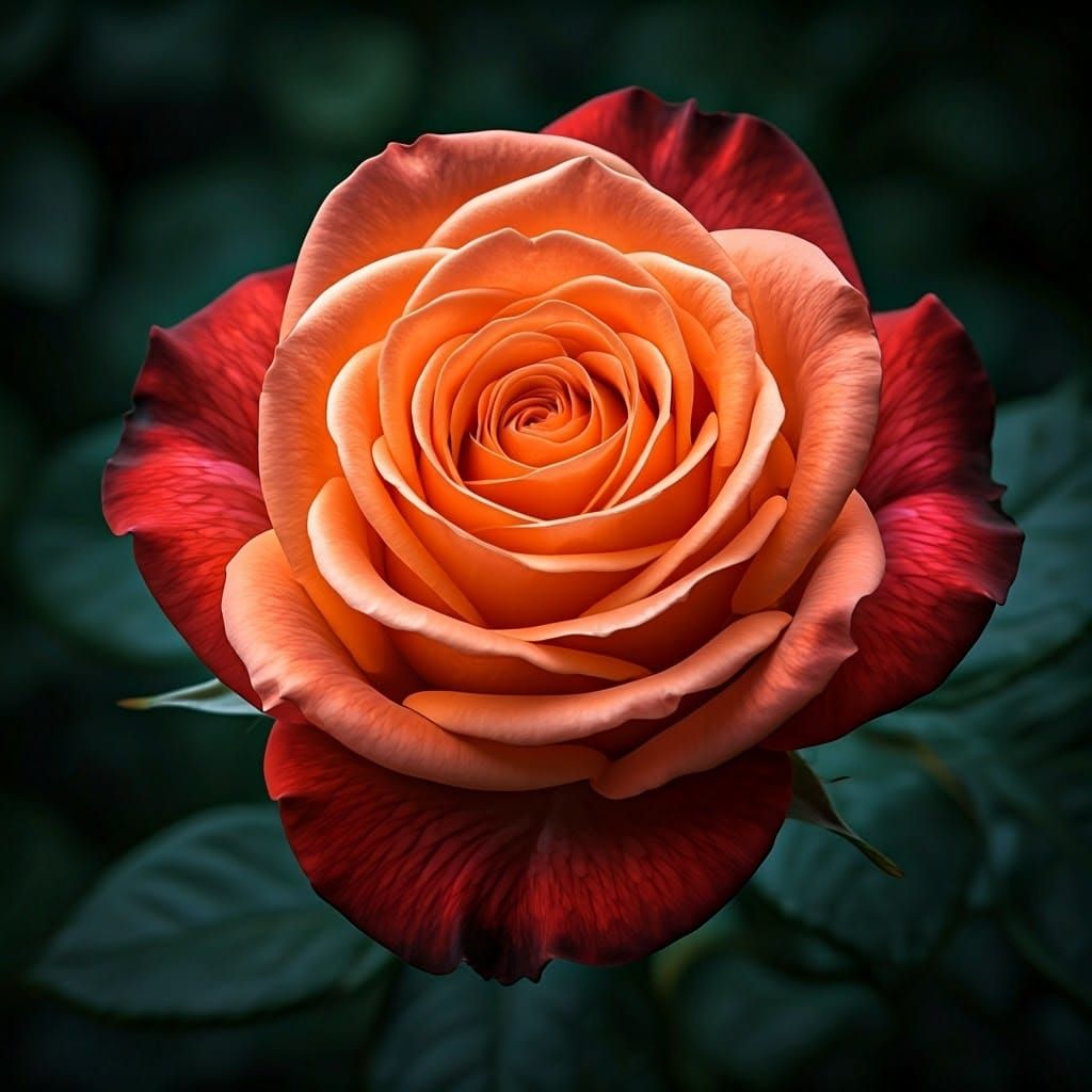 Hyper-Realistic Rose in Bloom as Digital Art