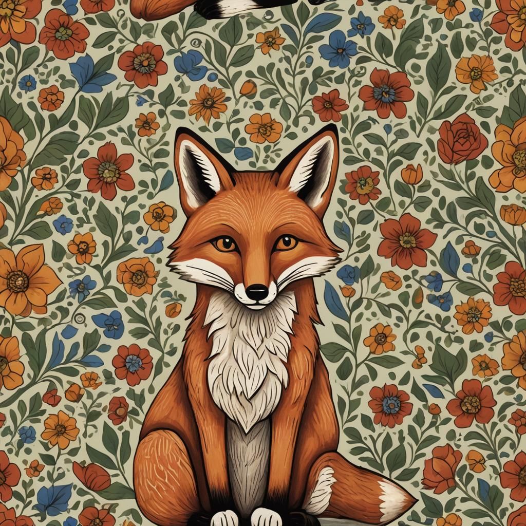 Folk Art Fox