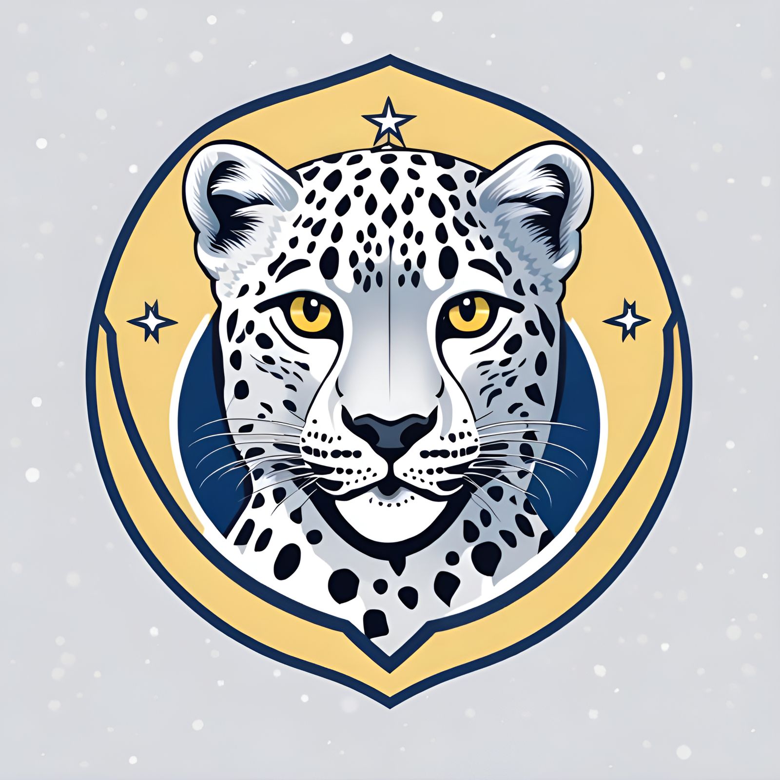 Snow Leopard Logo for Soccer Club in Graffiti Art