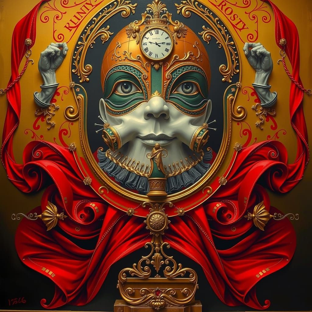 Detailed Sculpture with Gold and Silver Filigree