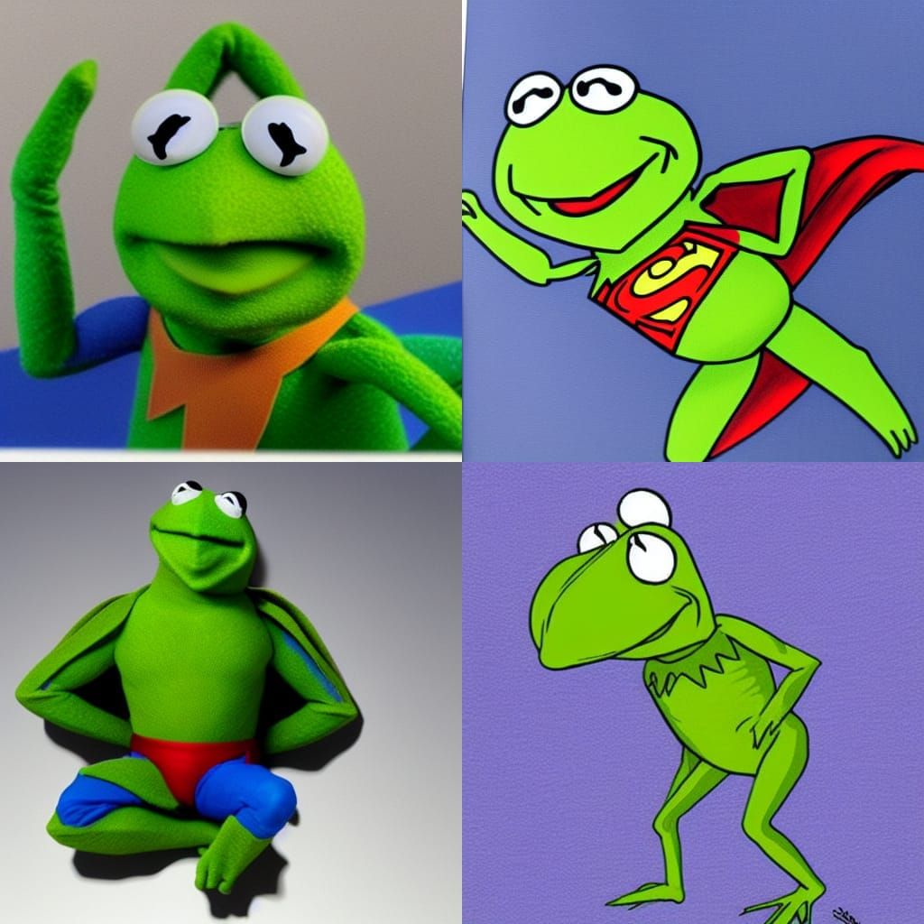 Kermit Superman Blue Shrek Mashup