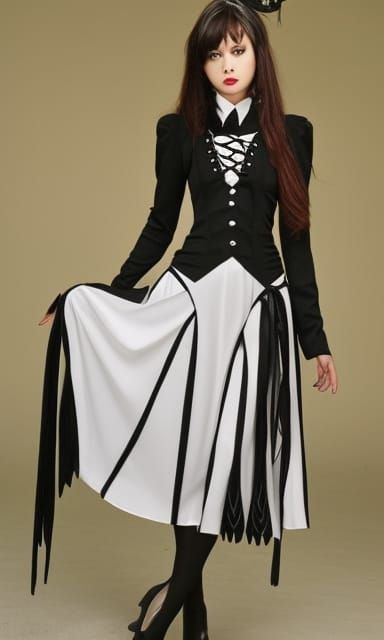 Gothic Fashion Collection: Lace, Tailcoats, and Bell Sleeves