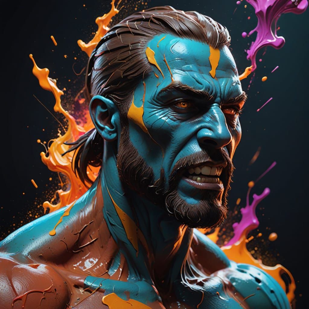 Hyperrealistic Portrait of Intense Emotion