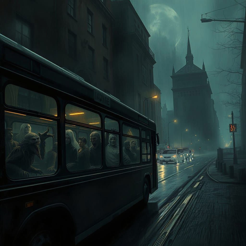 Surreal Night Bus Cruises Through Haunted City Streets in a ...