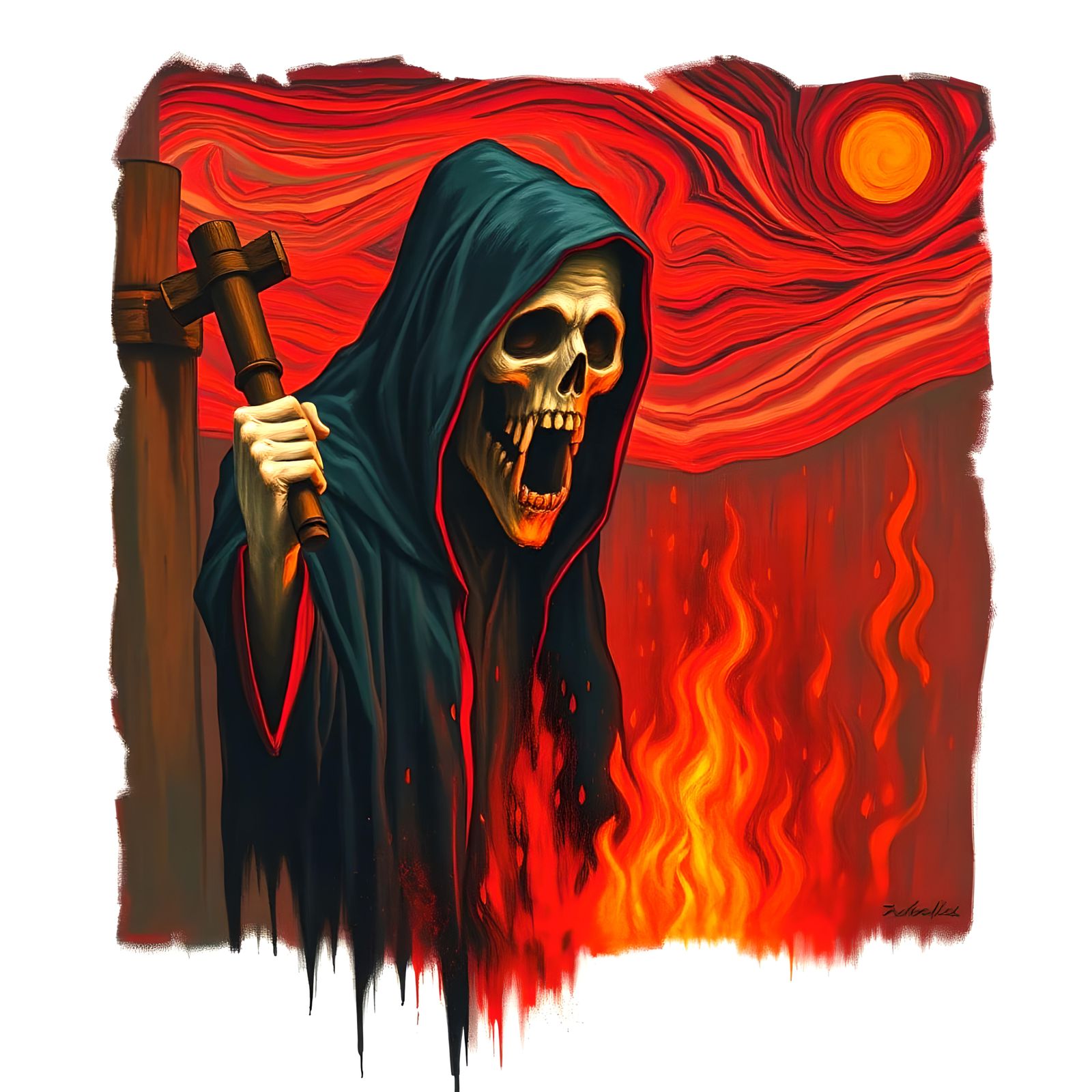 Grim Reaper Wraith in Fauvist Spectral Texture