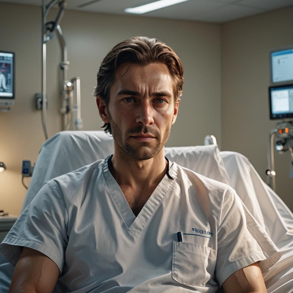 Hospital Visit Concept Art in Digital Portrait Style