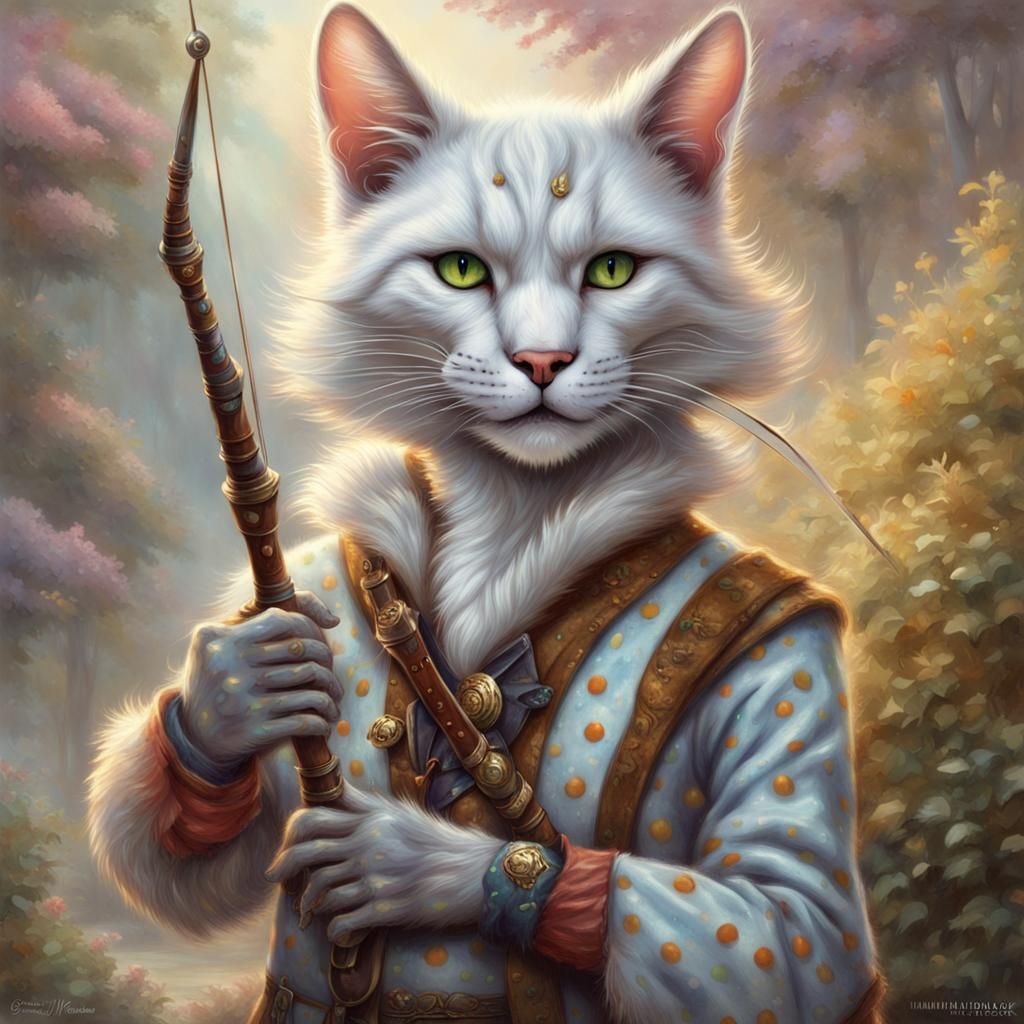 Tabaxi Rogue Portrait in Ethereal Fantasy Style