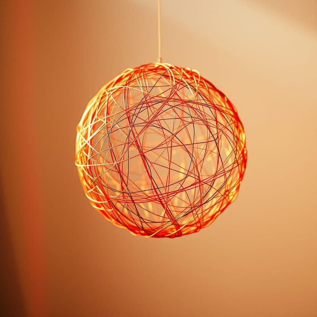 Earth Made of Multicolored String: Ethereal Wonder