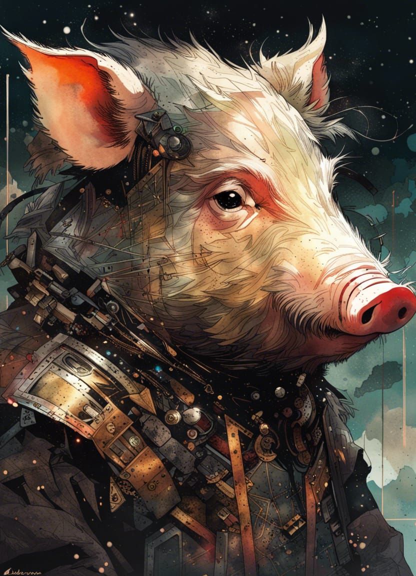 Anime Wild Pig Isekai Character with Shiny Aura