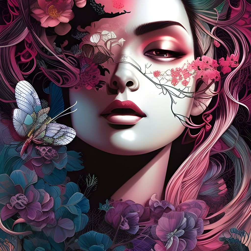 Heart in Pastel Hues as Surreal Collage