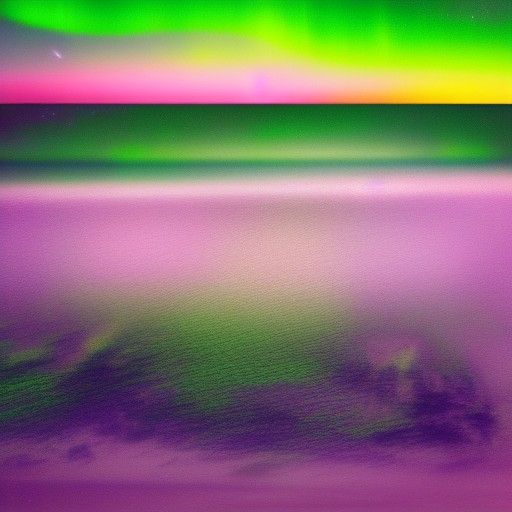 Aurora Borealis Over Miami Beach: Matte Painting