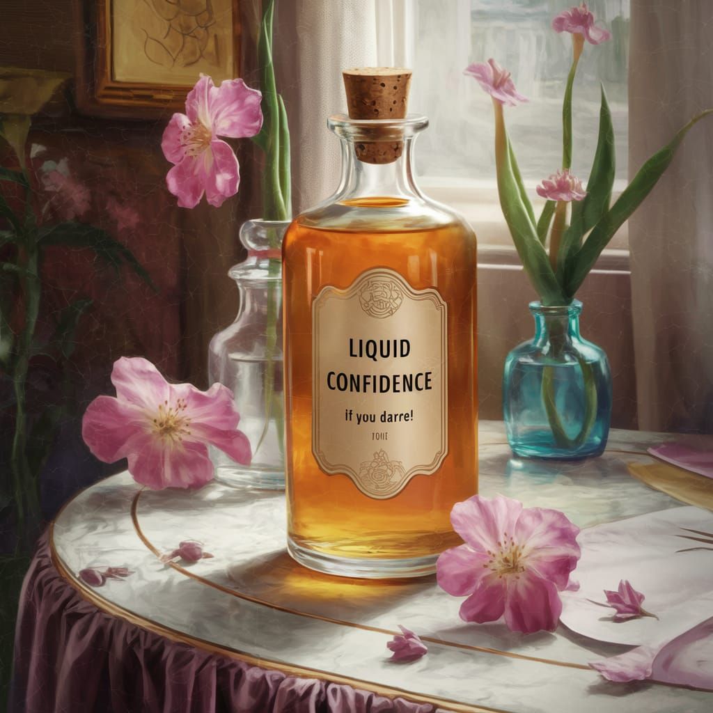 A Bottle of Potion in Hype-Realistic Style