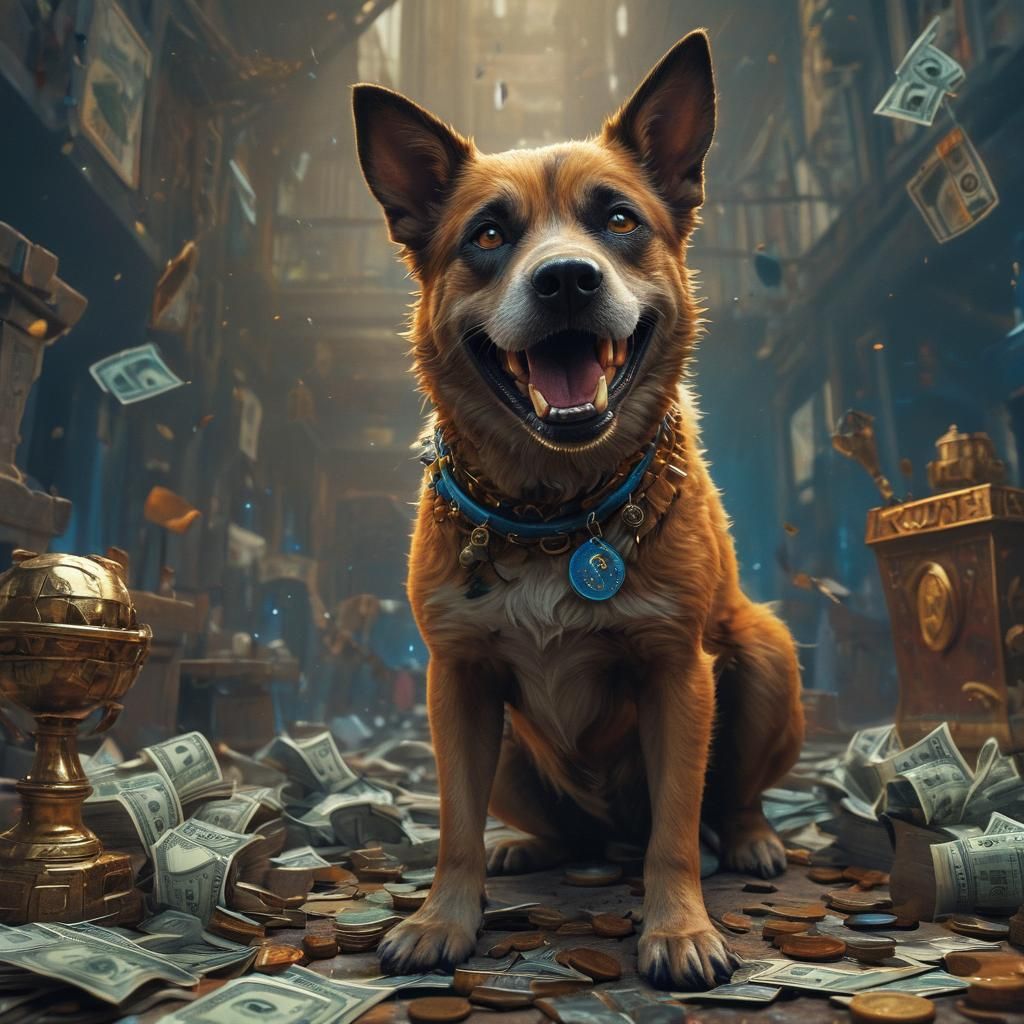 Fierce Dog Champion Concept Art in Golden Hues