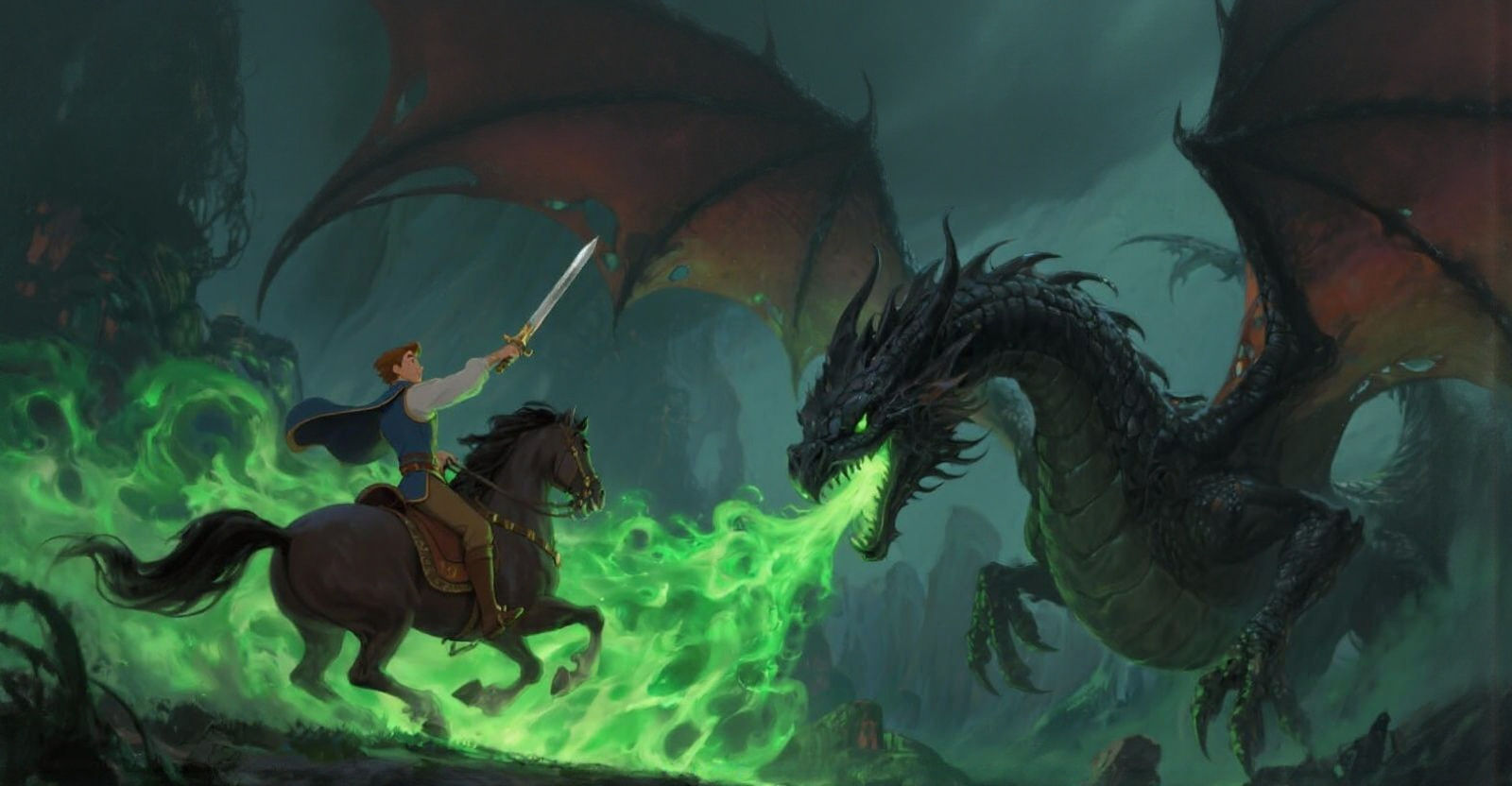 Prince Philip Battles Dragon in Digital Art