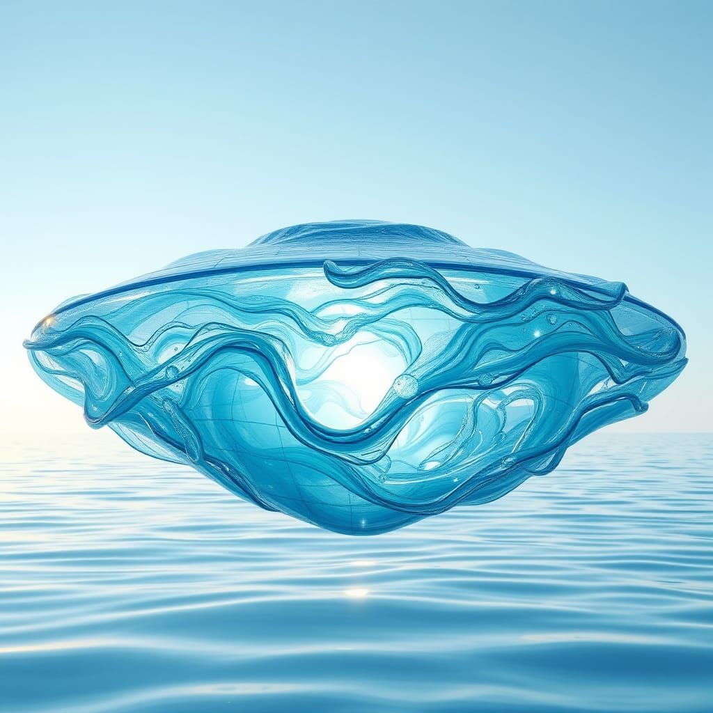 Water UFO in Dreamlike Fantasy Concept Art