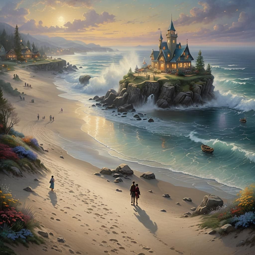 Goodbye Message in Sand: Ethereal Fantasy