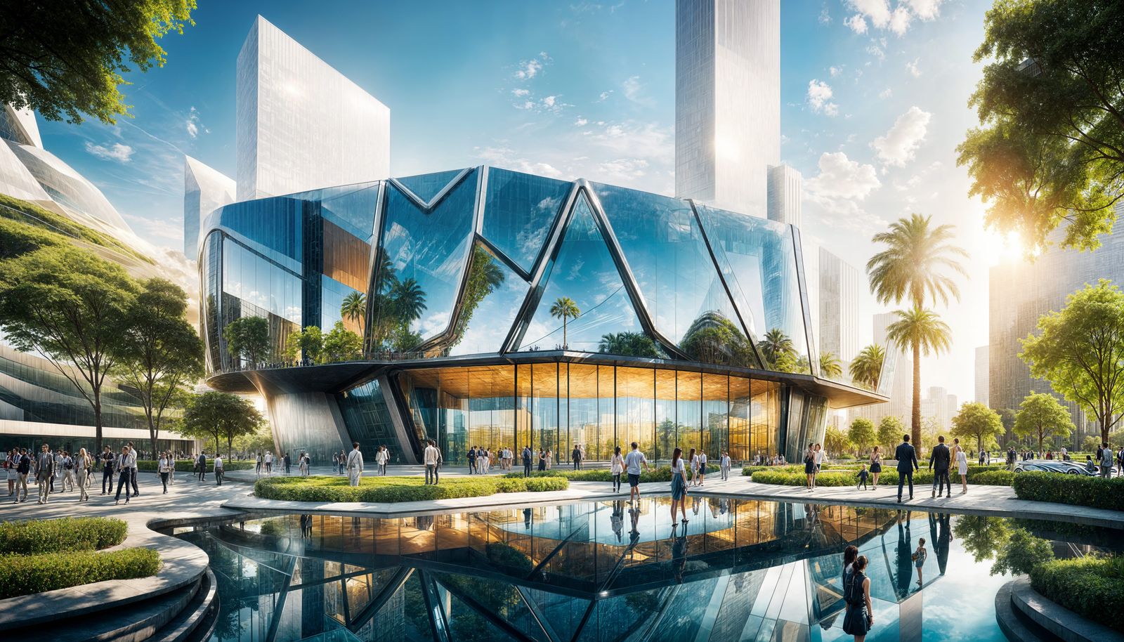 Futuristic Auto Investment Headquarters: A Vision of Unity