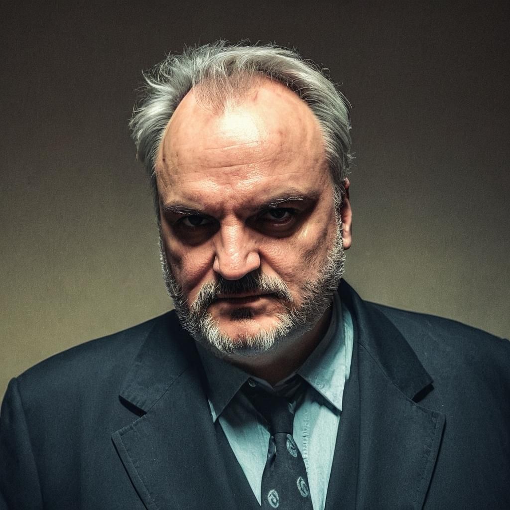 Mafioso Portrait in Tarantino Film Style