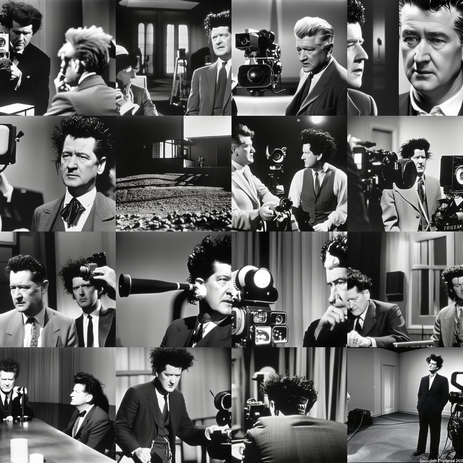 David Lynch directing Eraserhead movie. Authentic. Cinematic. Behind the scenes shots, making of Eraserhead movie shots ...