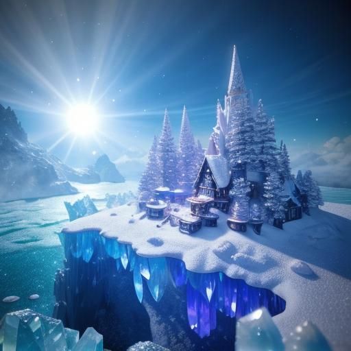 Majestic Landscape with God Rays and Intricate Details