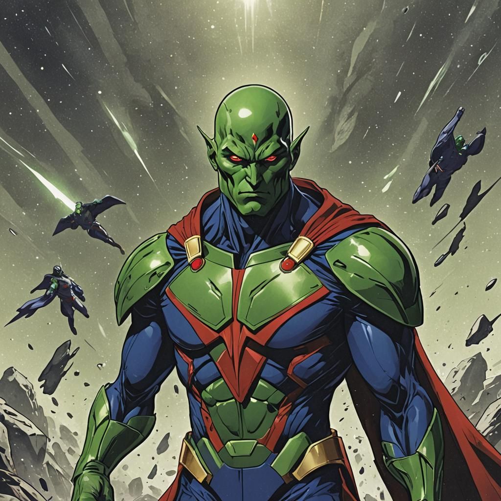 Martian Manhunter in Anime Key Visual Style